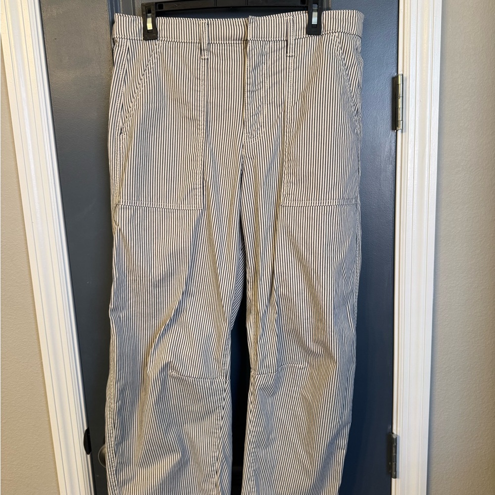 GAP pinstripe barrel pant